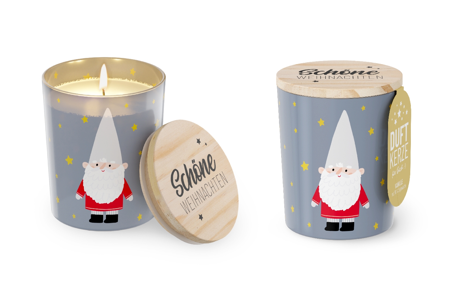 Duftkerze Schöne Weihnachten Zwerg
