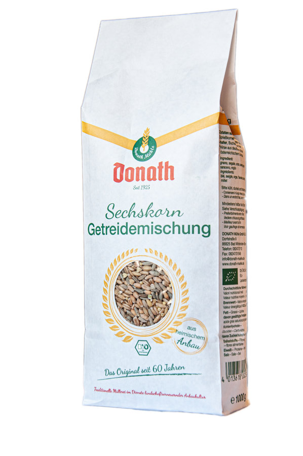 Sechskorn Getreidemischung 1 kg Donath Mühle