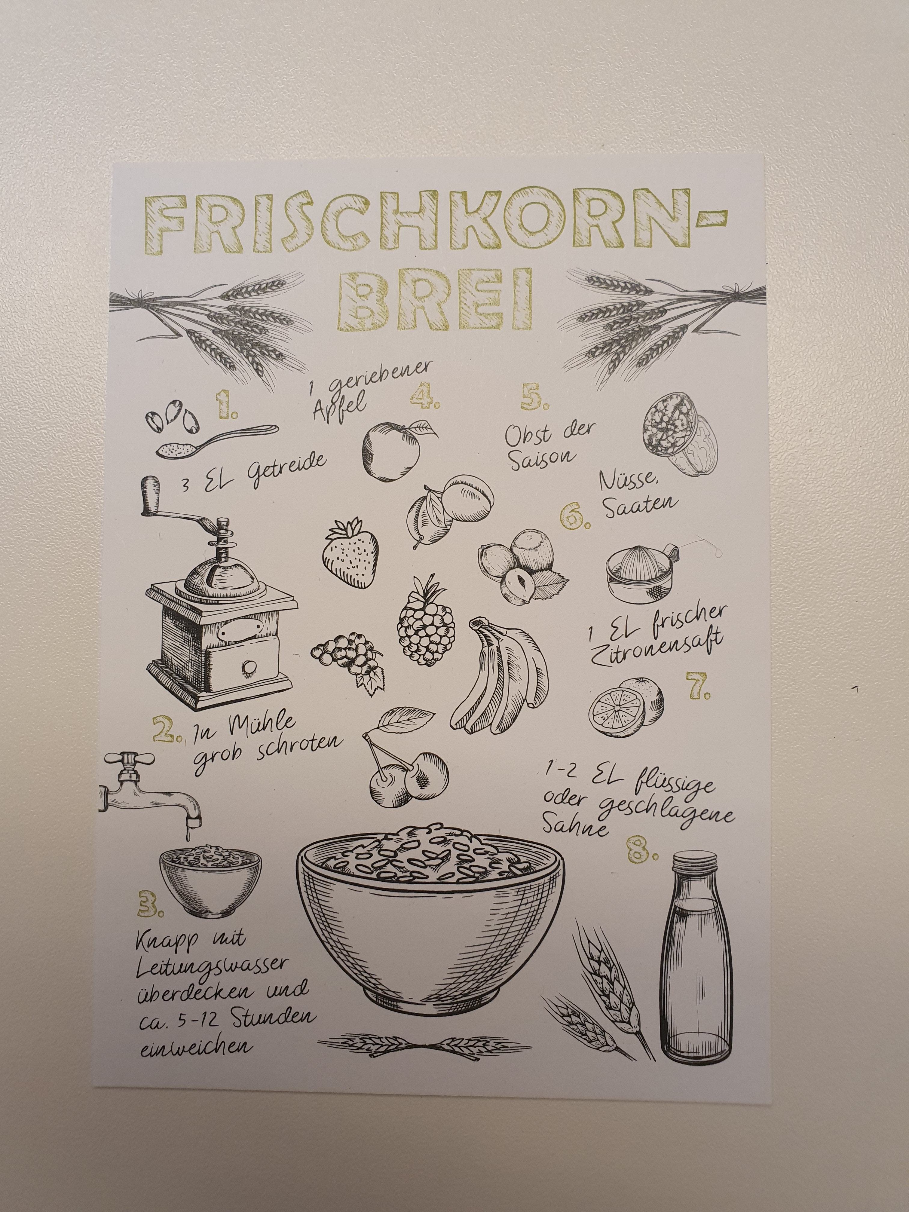 Postkarte Frischkornbrei 10er Pack
