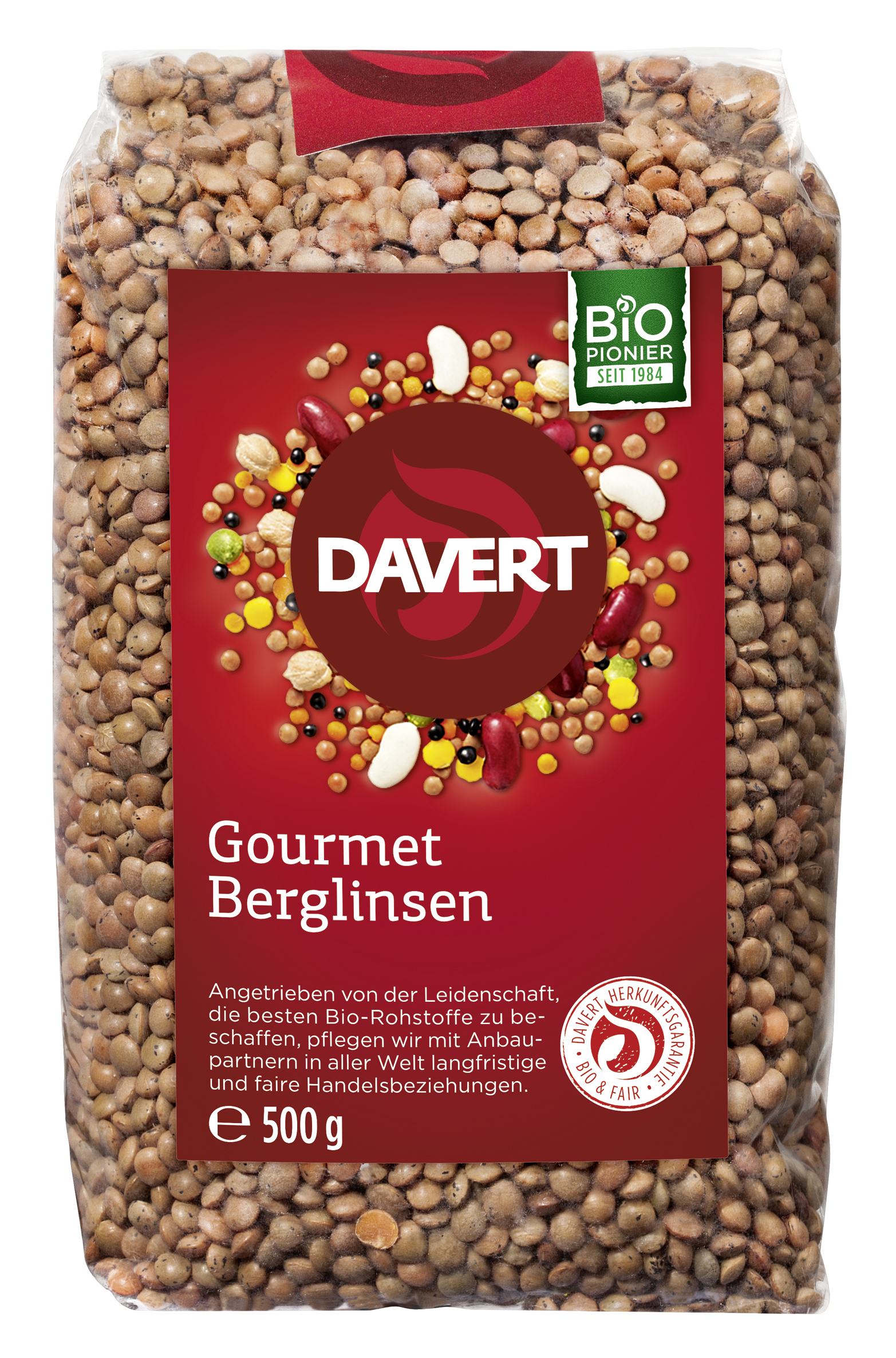 Berglinsen Gourmet 500 g Davert