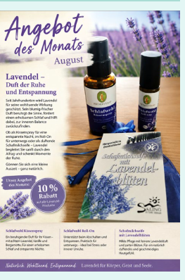 Angebot August 2026 - 1 x Schlafwohl Kissenspray /