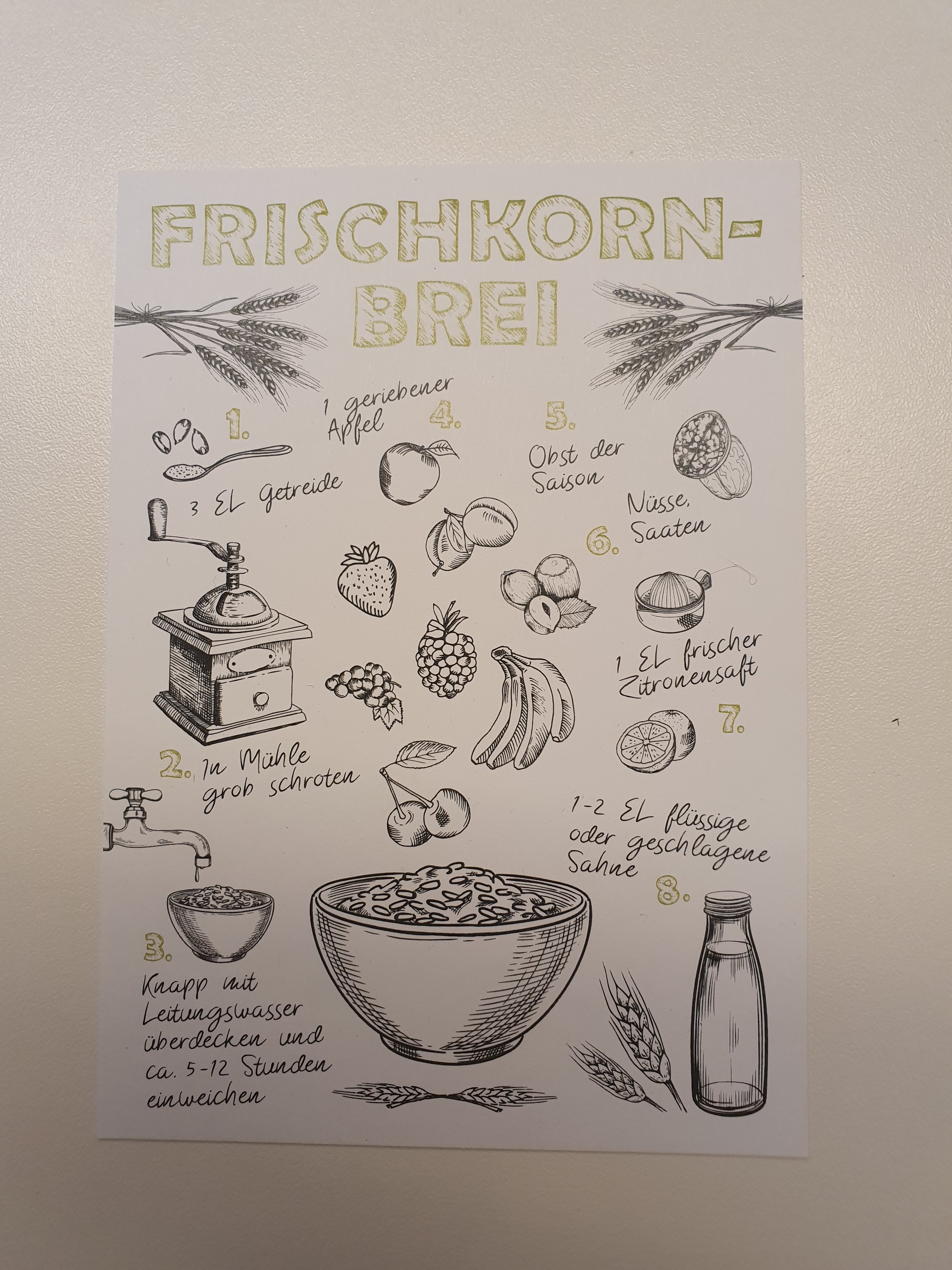 Frischkornbrei DIN A4 Plakat