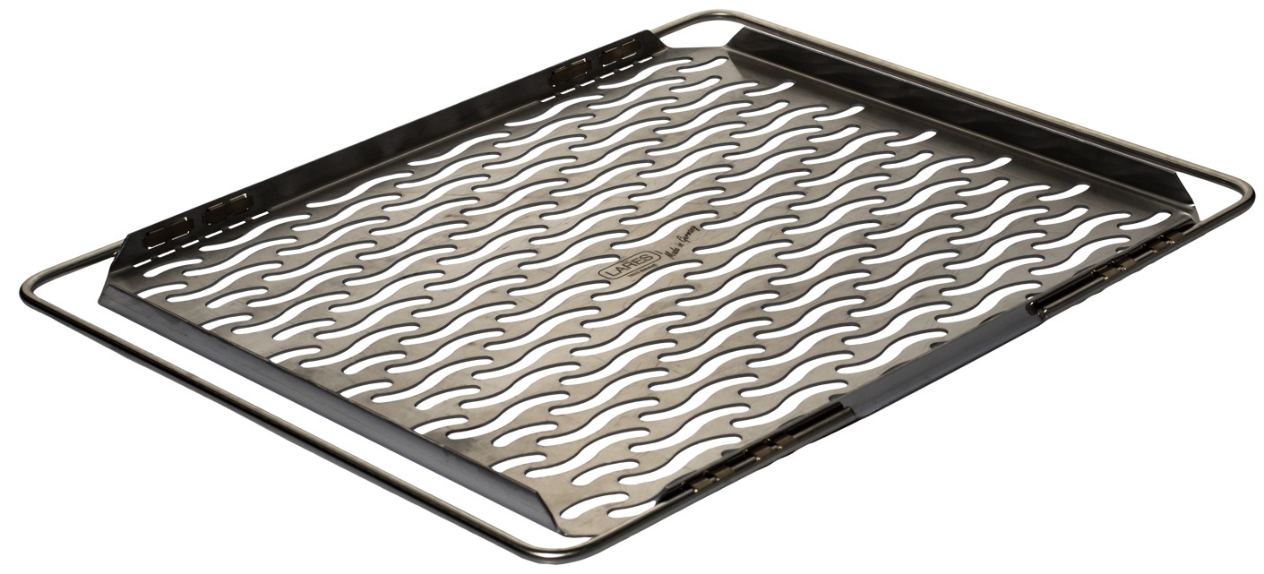 Edelstahl-Backblech mit ausziehbaren Bügeln